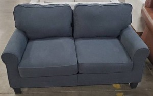 lot 107 image: Small Blue Loveseat