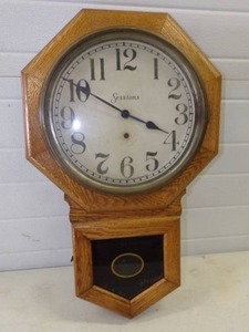 lot 10 image: Antique Sessions Wall Clock