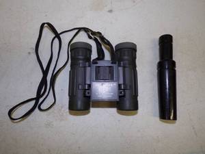 lot 33 image: Binoculars and Duck Call