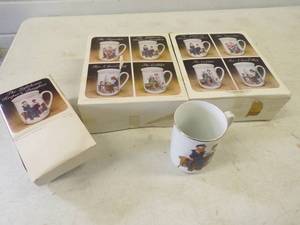 lot 50 image: 8 Piece Norman Rockwell cups in Box