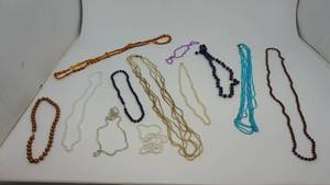 lot 51 image: Twelve Different Colors & Styles Of Costume Beaded Necklaces
