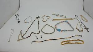 lot 73 image: Different Styles & Colors Of Necklaces-Bracelets-One Pair Of Earrings