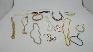 lot 77 image: Different Colors & Styles Of Necklaces & Bracelets