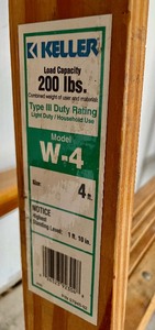lot 68 image: Wooden Keller 4 Foot Ladder