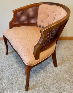 lot 14 image: Vintage Chair with Caned Accents
