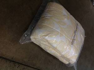 lot 13 image: The Company Store  Legends Hotel Stencil Damask Pale Yellow Floral Queen Sateen Comforter (good condition) review all pictures