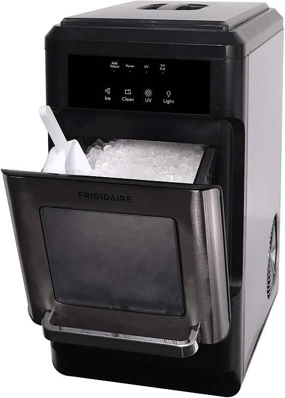 lot 111 image: Frigidaire EFIC235-AMZ Countertop Crunchy Chewable Nugget Ice Maker, 44lbs per day, Self Cleaning Function