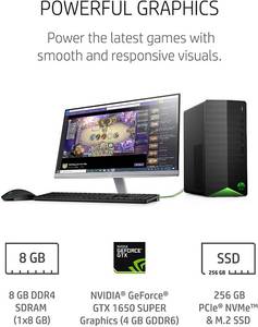 lot 20 image: HP Pavilion Gaming Desktop, Intel Core i3-10100, Windows 11, USB Mouse and Keyboard, Compact Tower Design