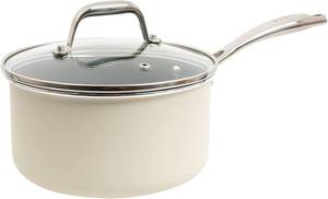 lot 38 image: Wilton Performance Aluminum Sheet Pan & Goodful Ceramic Saucepan wLid