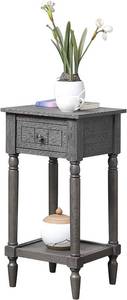 lot 87 image: Convenience Concepts French Country Khloe Accent Table, Dark Gray Wirebrush