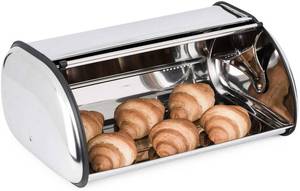 lot 52 image: Jiallo Large Countertop Stainless Steel Bread BoxBin with Roll Up Lid