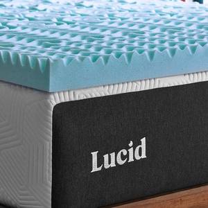 lot 122 image: LUCID 3 Inch Gel Memory Foam Plush Mattress Topper, Full