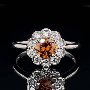 lot 9 image: GIA Fancy Color Diamond w. GIA Report in 14k White Gold Diamond Ring Amazing Must See Photos NO RESERVE VIDEO