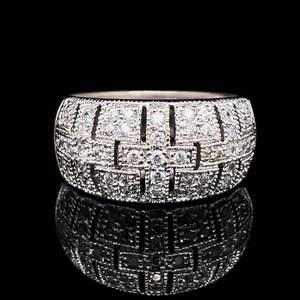 lot 89 image: Multi-Row Wide and Bold Cluster Ring  Band with Pave Czs for Maximum Sparkle. Check out the VIDEO