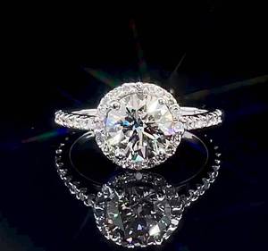 lot 2 image: Stunning Diamond Engagement Ring 2.31ctw. 14k White Gold Floating Halo (1.81ct Center) ) $9,800 Retail VIDEO