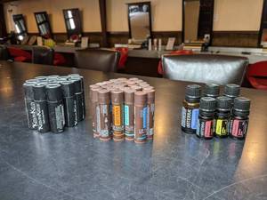 lot 100 image: Collection of doTERRA & KelvinKelly Lip Balms and DoTerra Essential Oils