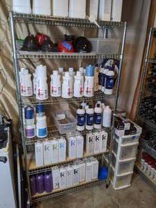 lot 41 image: Large Metal Storage Rack-Chrome