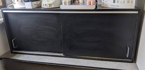 lot 123 image: Black Counter Storage Cabinet