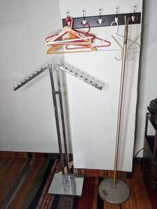 lot 73 image: Assortment of Coat Racks and Mounted Coat Rack