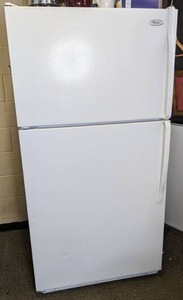 lot 6 image: White Whirlpool Refrigerator