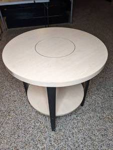 lot 130 image: Sleek Round Coffee Table