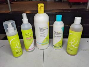 lot 160 image: Lot of 5 New DevaCurl Haircare Products Spray Gel, Mist-Er Right, One Condition Delight, One Condition Decadence, Low-Poo Cleanser
