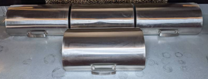 lot 24 image: Set of (4) IKEA Roll-Top Lid Steel BoxesBread boxes - 22