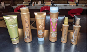 lot 117 image: Brazilian Blowout Smoothing Serum, Conditioners, Dry Oil, Straightening Balm, and Ionic Bonding Spray - New