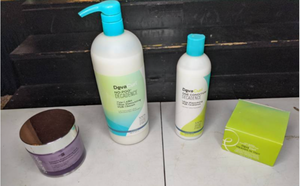 lot 152 image: New Haircare Products Blacklights Intensive Replenishing Mask, DevaCurl No-Poo Decadence Moisturizing Milk Cleanser and One Condition Decadence, and DevaCurl Heaven in Hair Moisturizing Deep Conditioner