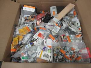 MIXED PALLET (Approximately 620  Pieces) OF FASTENERS, BUILDING MATERIALS, HOME IMPROVEMENT ITEMS AND MORE - GREAT FOR RESALE
