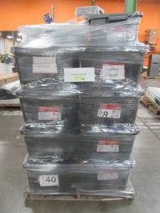 MYSTERY PALLET OF RETIAL SHELF PULLS - LIKE NEW, OPEN BOX. (COULD BE A MIX OF TOOLS, OFFICE SUPPLIES, ODDS AND ENDS, HOME DECOR AND MORE