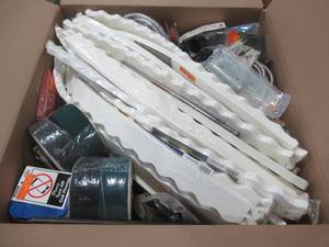 MIXED PALLET (Approximately 123 Pieces) OF BATTERY CHARGERS, BUILDING MATERIALS, HOME IMPROVEMENT ITEMS AND MORE - GREAT FOR RESALE