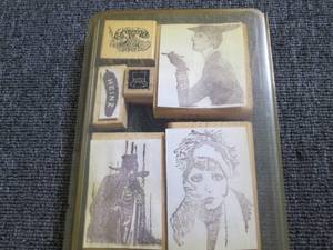 lot of 6 stampers 2 ladies a skelet...