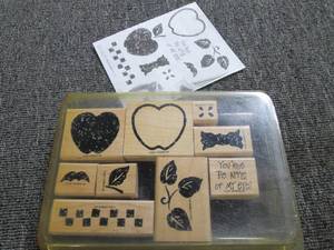lotof 9 stampers apples, mustache,l...