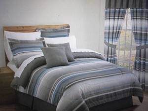cambridge stripe blue 20-pc bedroom...