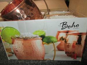 4 moscow mule copper mugs ...