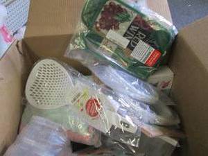 box of kitchen tools , egg containe...