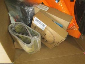 box of sandpaper, umbrella sprinkle...