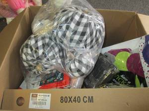 box of desk pads, pumpkins and more...