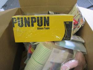 box of cups , pipe cleaners , silic...