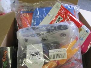 lot of dog and cat items , harnesse...