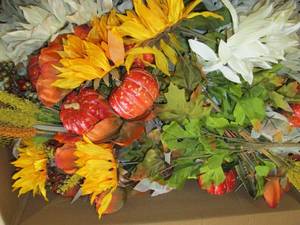 box of fake flowers ...