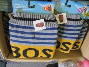 case of dog clothes ...