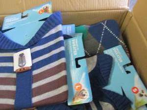 case of dog clothes ...