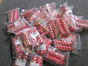 box of bike pegs, lock on hand grip...