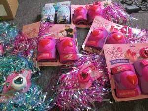 lot of girls knee pads and bike bel...