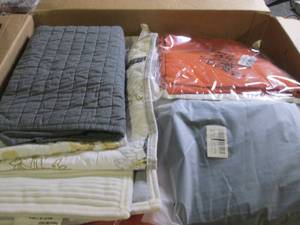 box of decorative pillow covers ...