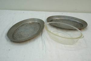 casserole dish and platters