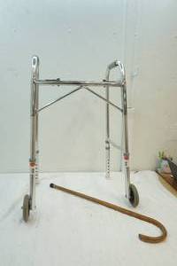 walker and cane