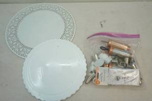 cake plates and decorating items